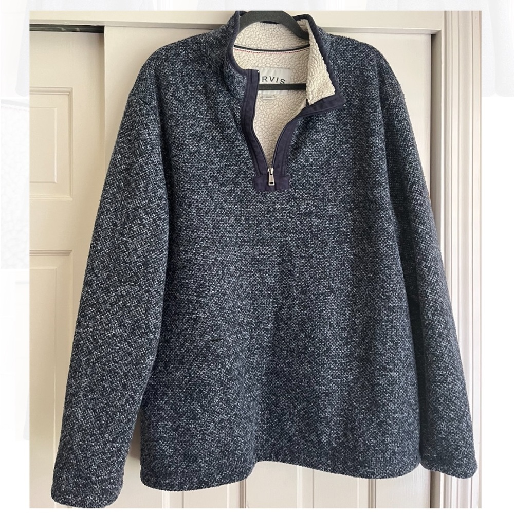 ORVIS FLEECE LINED QUARTERZIP PULLOVER SIZE XL.